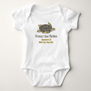 Gerettet Meeresschildkröten Ozean Wildlife Habitat Baby Strampler