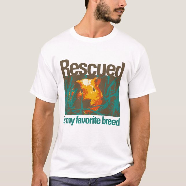 Gerettet meine Lieblingszucht - Meerschweinchen T-Shirt (Vorderseite)