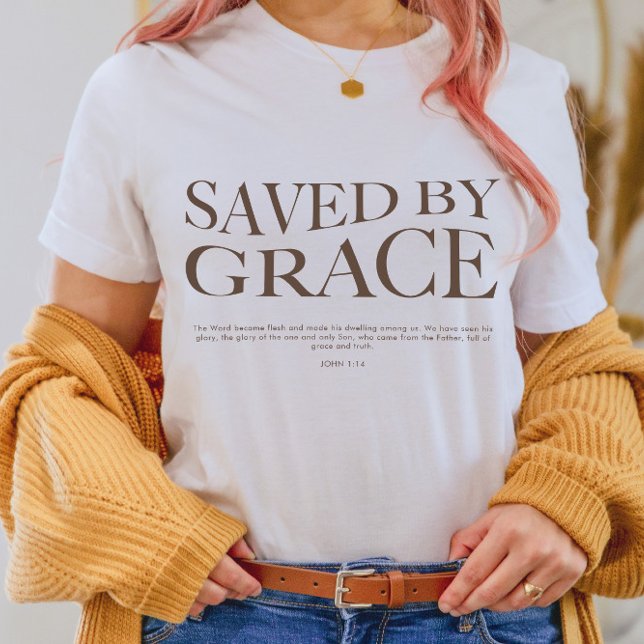 Gerettet nach Grace | Christliches ästhetisches Au T-Shirt (Von Creator hochgeladen)