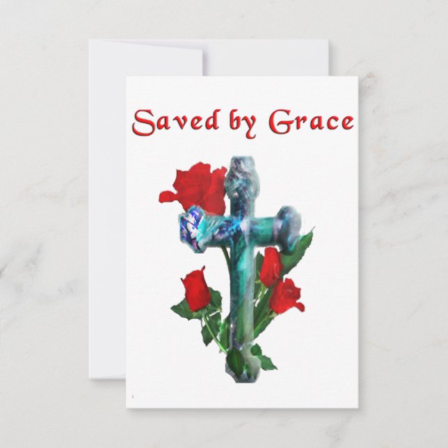 Gerettet nach Grace RSVP Karte (Vorderseite)