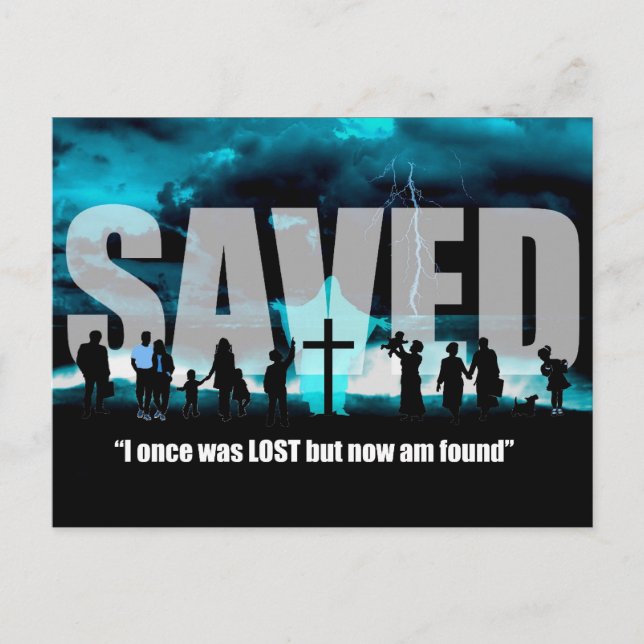 Gerettet nicht Christliche Postkarten Heilkunst (Vorderseite)