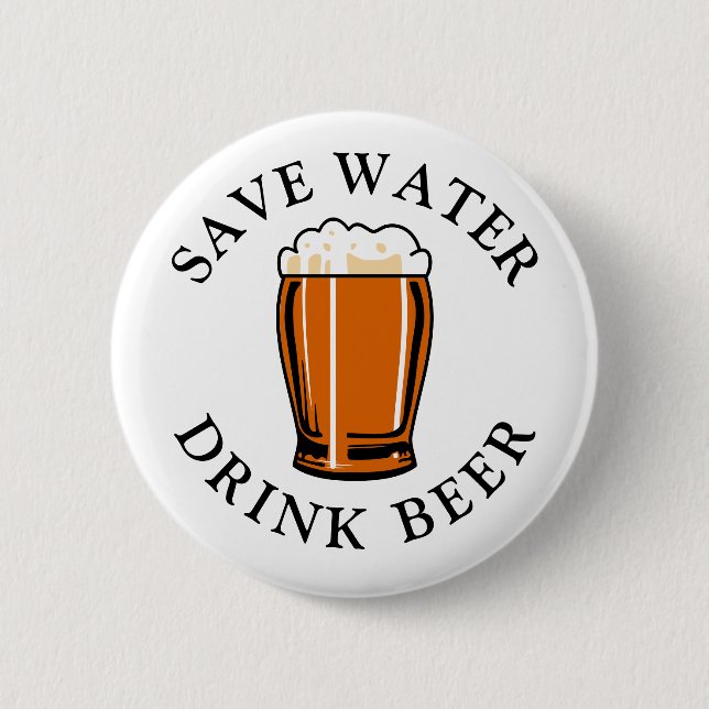 Gerettet Trinkbier Button (Vorderseite)