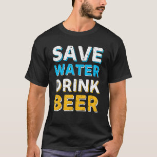 Gerettet Trinkwasser Bier Sprichwort Niedlich T-Shirt