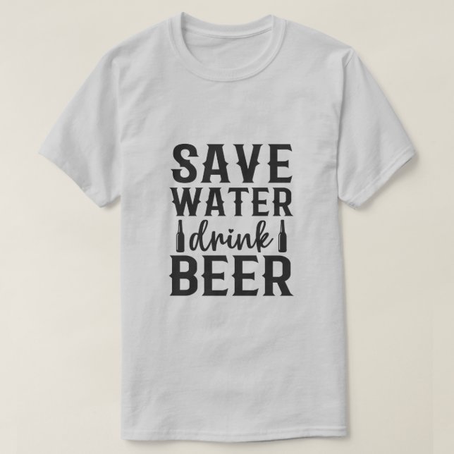 Gerettet Trinkwasser Bier T - Shirt (Design vorne)