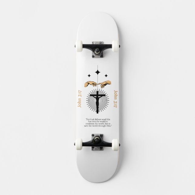 "Gerettet von Gnade: Zweck der Mission Jesu" Skateboard (Vorderseite)