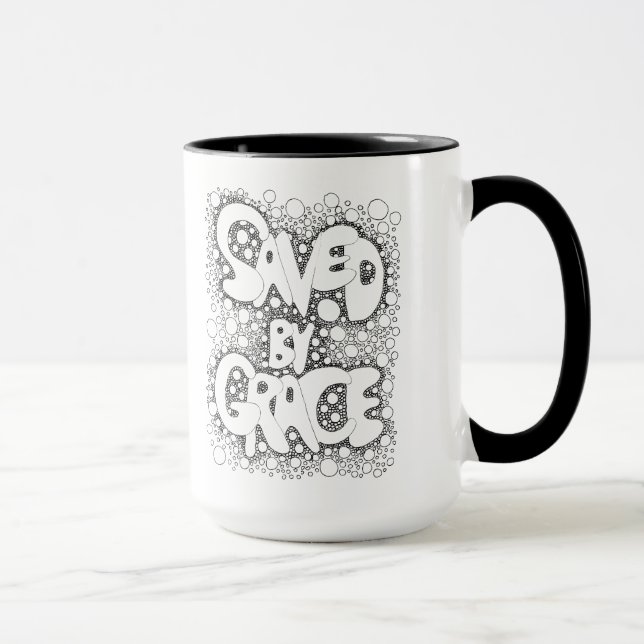 Gerettet von Grace, Boho, Hippie, Kaffee Tasse (Rechts)