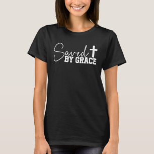 Gerettet von Grace Ephesians Scripting Christlich T-Shirt
