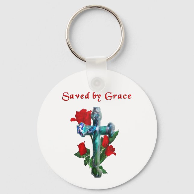 Gerettet von Grace Schlüsselanhänger (Vorderseite)