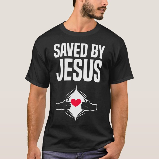 Gerettet von Jesus Open Heart Operation Get Well C T-Shirt (Vorderseite)
