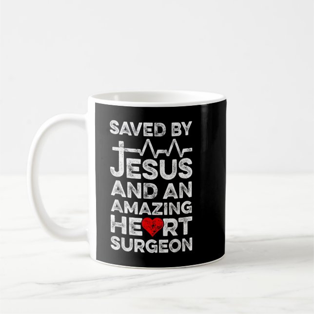 Gerettet von Jesus und einem Phantastischen Herzch Kaffeetasse (Links)