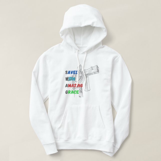 Gerettet von Phantastischer Gnade, der Glaube der  Hoodie (Design vorne)