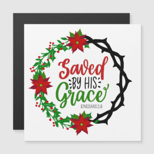 Gerettet von Seiner Gnade Magnetkarte