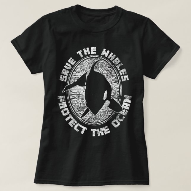 Gerettet Wale schützen den Ozean-Orca-T - Shirt (Design vorne)