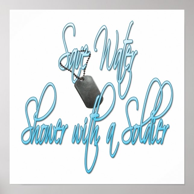 Gerettet Wasserdusche mit Soldat Poster (Vorne)