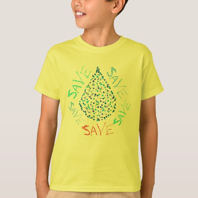 Gerettet Wassertropfen Funky T - Shirt (Vorderseite)