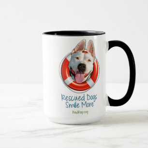 "Gerettete Hunde lächeln mehr" TASSEN! Tasse