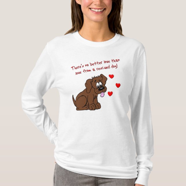 Gerettete HundeLiebe T-Shirt (Vorderseite)