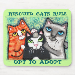 Geretteter/Schutz-Katze Mousepad