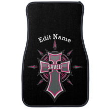 GERETTETES christliches rosa Kreuz