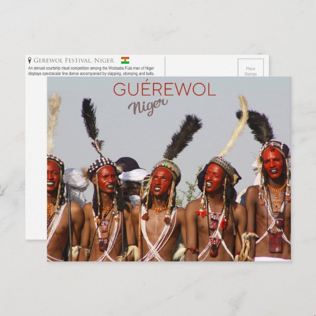 Gerewol Festival, Niger Postcard Postkarte (Vorne/Hinten)