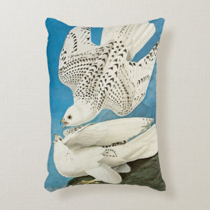 Gerfalken, auch Gyrfalken von John James Audubon Dekokissen