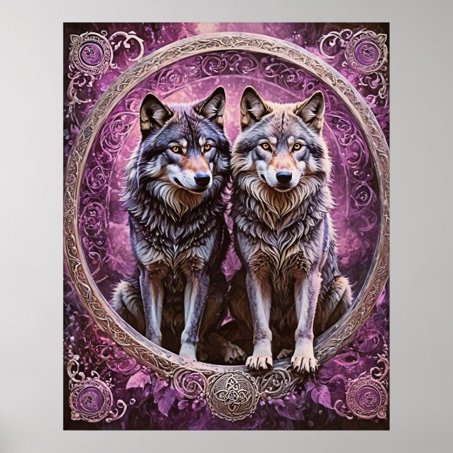 Geri und Freki Poster (Vorne)