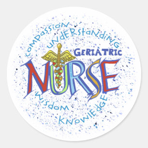 Geriatric Nurse Motto Aufkleber