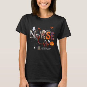 Geriatric Nurse Stethoscope Pumpkin Halloween Nurs T-Shirt
