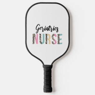 Geriatrics Nurse Cute Leopard Design - Funny Gift Pickleball Schläger