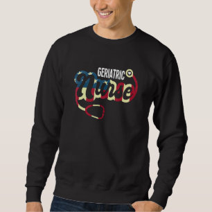 Geriatrische Pflegekraft Amerikanische Flagge USA Sweatshirt