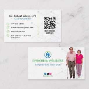 Geriatrische Therapiezentrum   Einfach weiß Visitenkarte