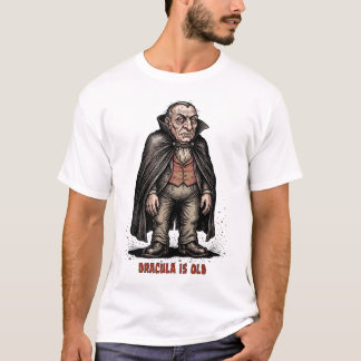 Geriatrischer Vampir-Humor gealtert Graf Dracula T-Shirt