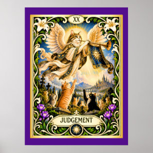 Gericht Katze Tarot - Erwachen und Erneuerung Poster
