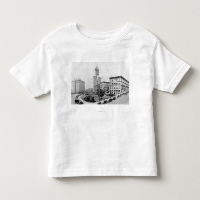 Gericht-Quadrat und Smith-Turm in Seattle Kleinkind T-shirt (Vorderseite)