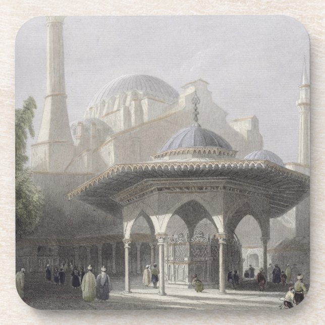 Gericht und Brunnen von St. Sophia, Istanbul, Untersetzer (Vorderseite)