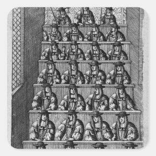 Gericht von Aldermen, c.1690 Quadratischer Aufkleber