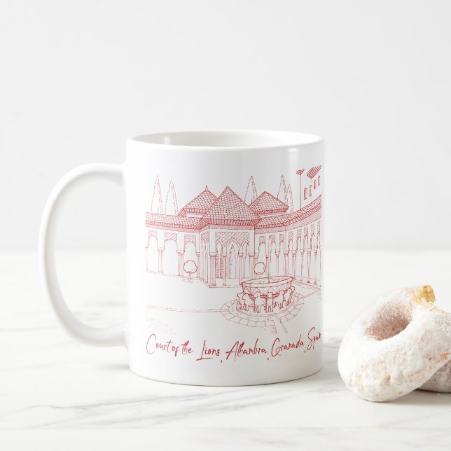 Gericht von Alhambra 2 Kaffeetasse (Mit Donut)