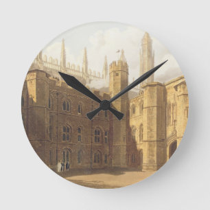 Gericht von College Königs, Cambridge, 'vom Hist Runde Wanduhr