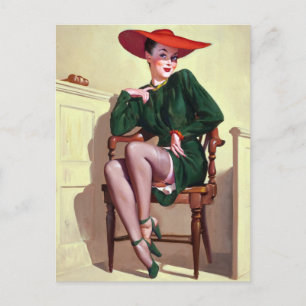 Gericht Zeuge Pin Up Postkarte