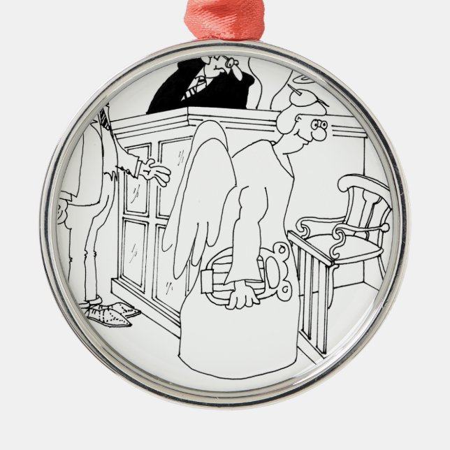 Gerichts-Cartoon 5621 Ornament Aus Metall (Vorne)