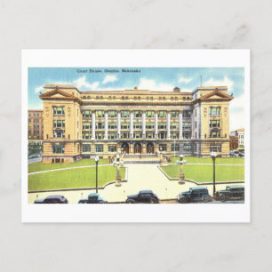 Gerichtsgebäude in Omaha, Nebraska, Vintage Reise Postkarte