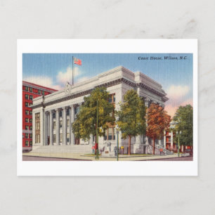 Gerichtsgebäude in Wilson, North Carolina Vintage Postkarte