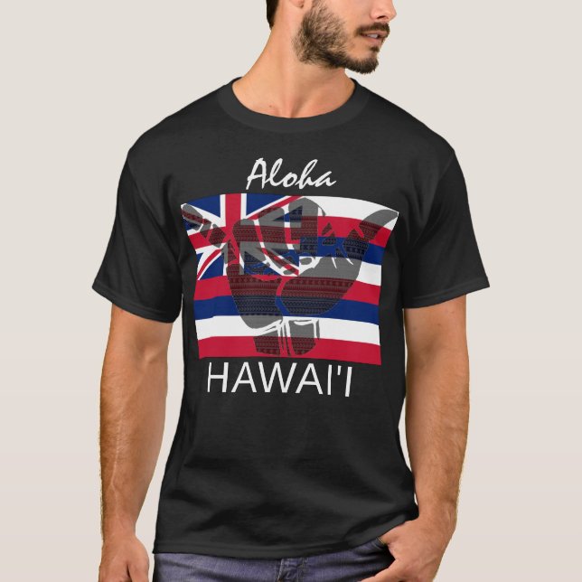 GERICHTSHAKA (Hang LOOSE) HAWAII FLAG BG T-Shirt (Vorderseite)