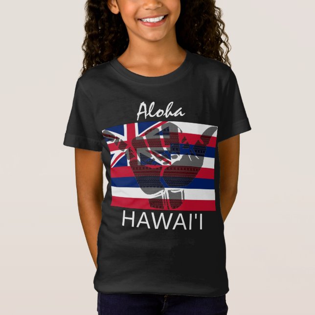 GERICHTSHAKA (Hang LOOSE) HAWAII FLAG BG T-Shirt (Vorderseite)
