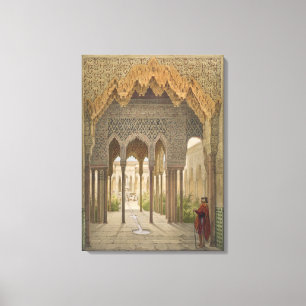 Gerichtshof der Löwen, Alhambra, Granada, 185 Leinwanddruck