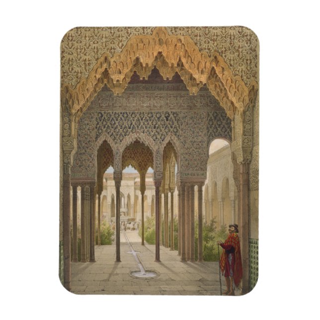 Gerichtshof der Löwen, Alhambra, Granada, 185 Magnet (Vertikal)