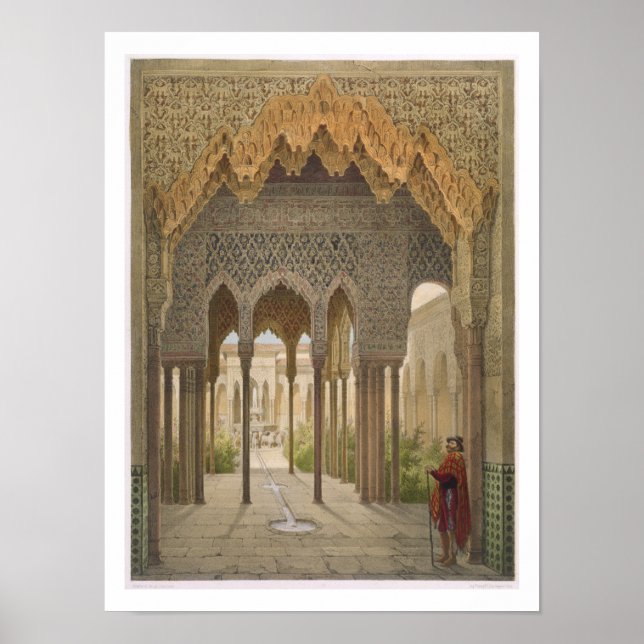 Gerichtshof der Löwen, Alhambra, Granada, 185 Poster (Vorne)