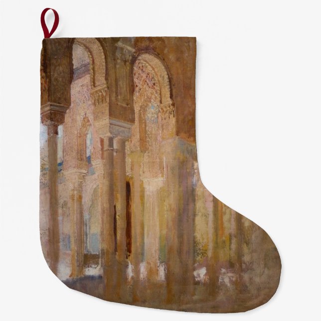 Gerichtshof der Löwen, Alhambra (von Henri Regnaul Großer Weihnachtsstrumpf (Vorderseite)