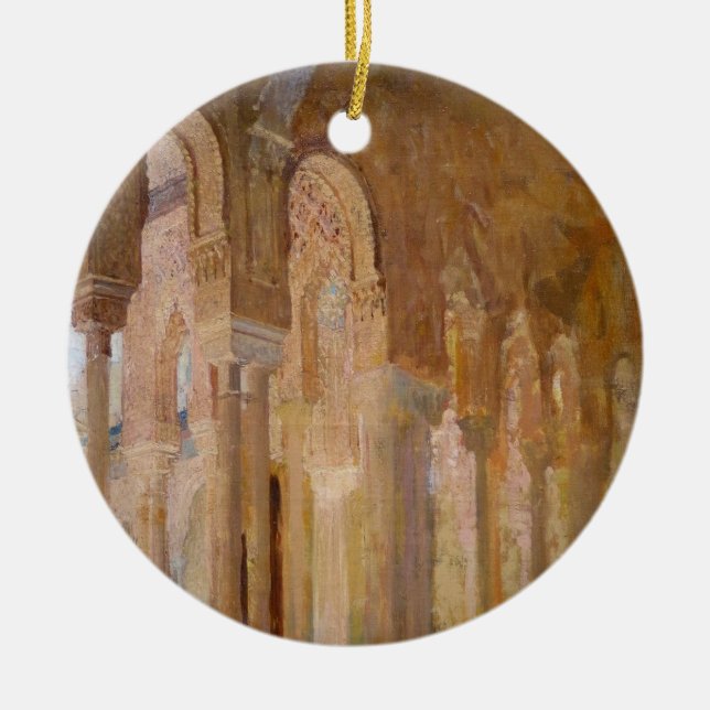Gerichtshof der Löwen, Alhambra (von Henri Regnaul Keramik Ornament (Vorne)