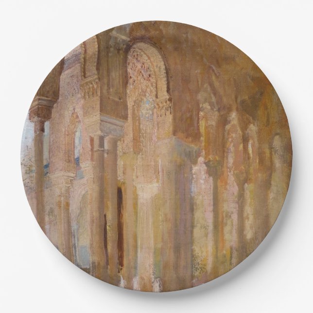 Gerichtshof der Löwen, Alhambra (von Henri Regnaul Pappteller (Vorderseite)